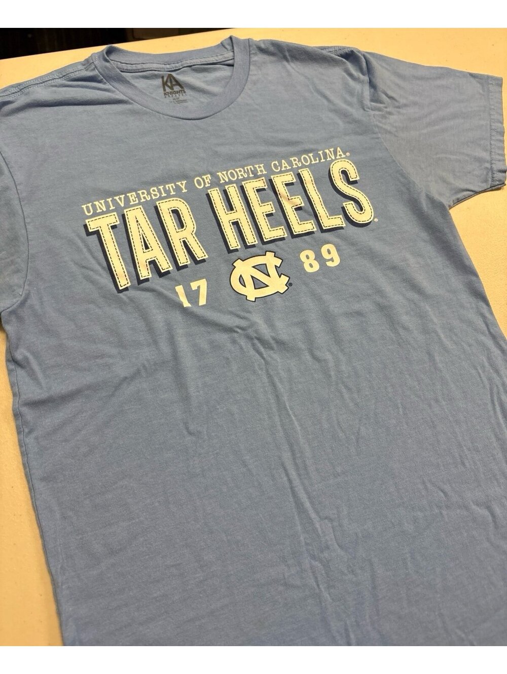 UNC Tar Heels 1789 Carolina Blue T-Shirt Knights Apparel Size Medium